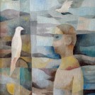 Einem Vogel gegenüber, Öl auf Leinwand, 50 x 40 cm, Inv. Nr. B09-338