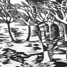 Sturm , Holzschnitt, Handdruck, 35 x 45 cm, Inv. Nr. h01-90